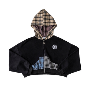 Multi-Flannel Hoodie